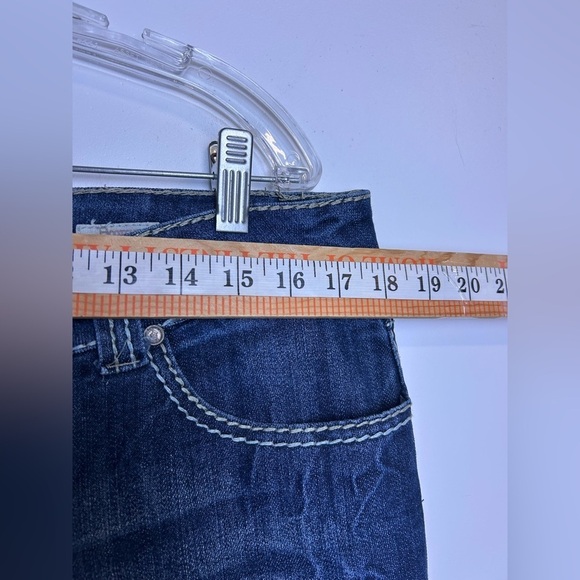 Vanilla Star Cowgirl Jeans Womens Size 13 Blue Washed Boocut Wide leg Mid Rise - Picture 9 of 14